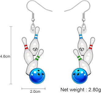Acrylic Baseball Football Bowling Earrings Dangling Gifts Basketball Soccer Jewelry for Women Sport Lovers Charms Accessories