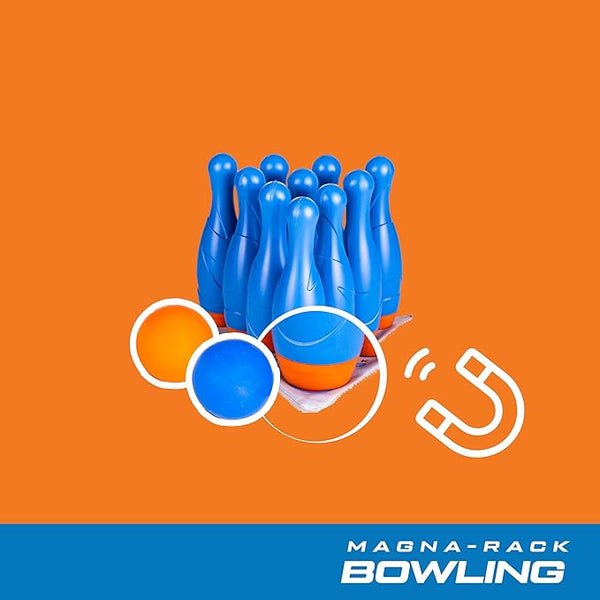 Bowling Includes 10 Magnetic Bowling Pins 2 Balls Bowling Mat Carry Bag Great Toy Gift Early Education Indoor & Outdoor Games Toddler Child Boys & Girls 6 and up