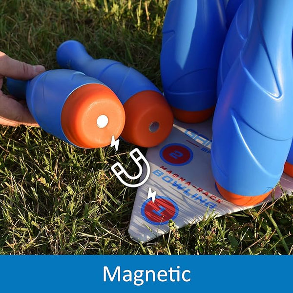 Bowling Includes 10 Magnetic Bowling Pins 2 Balls Bowling Mat Carry Bag Great Toy Gift Early Education Indoor & Outdoor Games Toddler Child Boys & Girls 6 and up