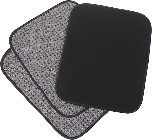 (3-Pack Microfiber Bowling Ball Towel - 10 Inches x 8 Inches Premium Quality Bowling Ball Shammy Pad with Easy-Grip Dots - Clean Bowling Ball from Dirt and Oil to Improve Grip and Precision