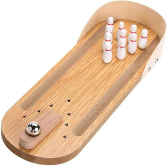Top Mini Bowling Game Set-Tabletop Wooden Board Mini Arcade Desktop Tiny Bowling Shooting Alley Office Desk Stress Relief Gadgets Small Finger Toys Fun Gag Gifts for MenWomen Kids Teens