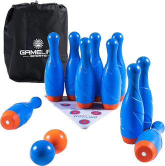 Bowling Includes 10 Magnetic Bowling Pins 2 Balls Bowling Mat Carry Bag Great Toy Gift Early Education Indoor & Outdoor Games Toddler Child Boys & Girls 6 and up
