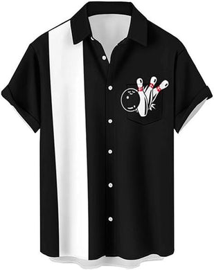 Hawaiian Bowling Shirts for Men Short Sleeve Button Down Shirt Casual Beach Summer Shirts